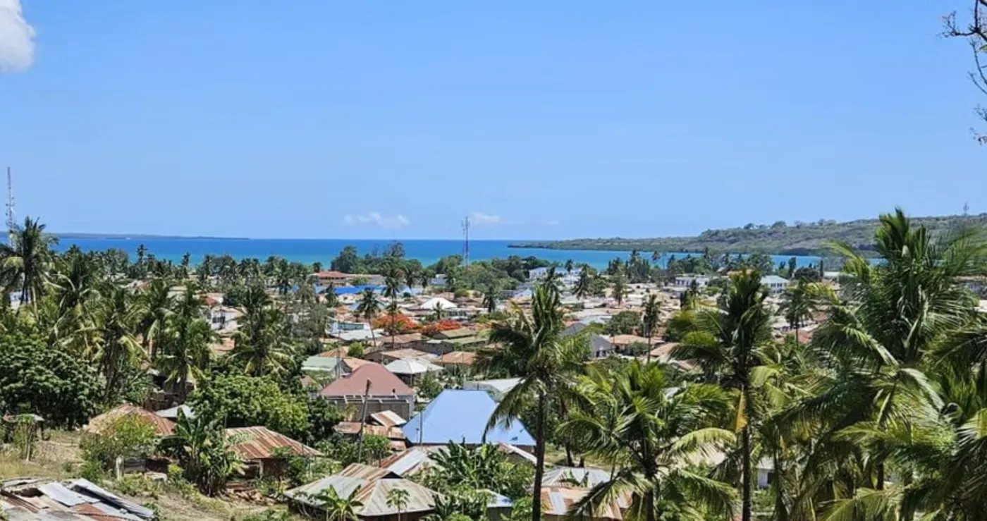 A view over Lindi and its bay