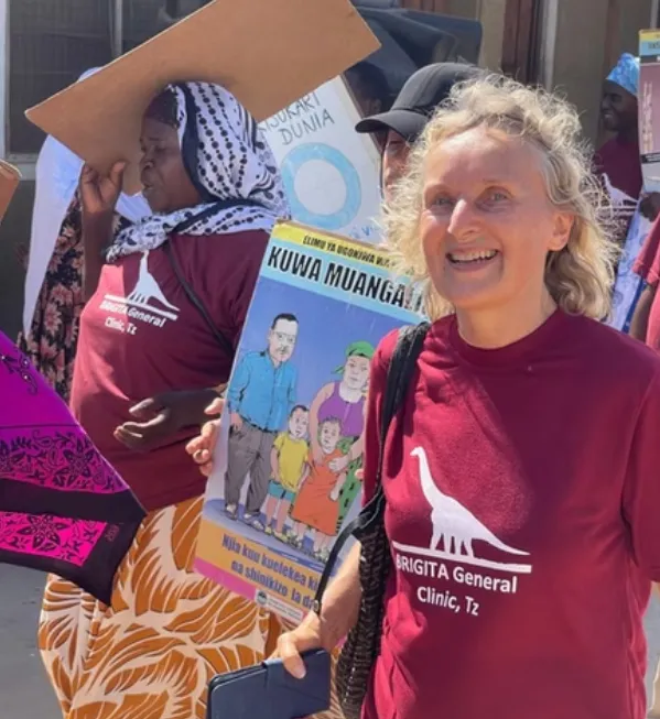 Co-founder Dr Hildegard Vogt at the diabetes march