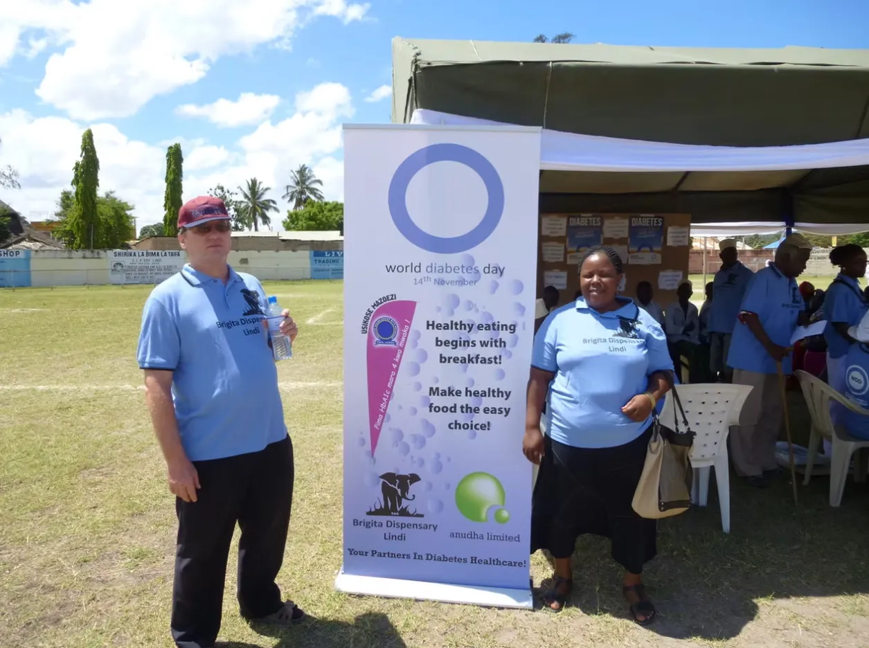 Dr Rainer Vogt giving health education for people with diabetes